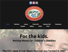 Tablet Screenshot of cherokeecreekmusicfestival.org